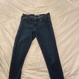 Stretchy dark blue jeans